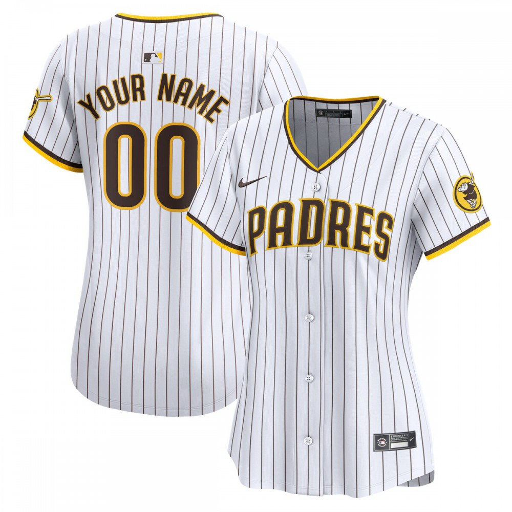 San Diego Padres Women's Home Limited Custom Jersey - White-Pro Kit Vault | Brand New 26/27 Sports Jerseys